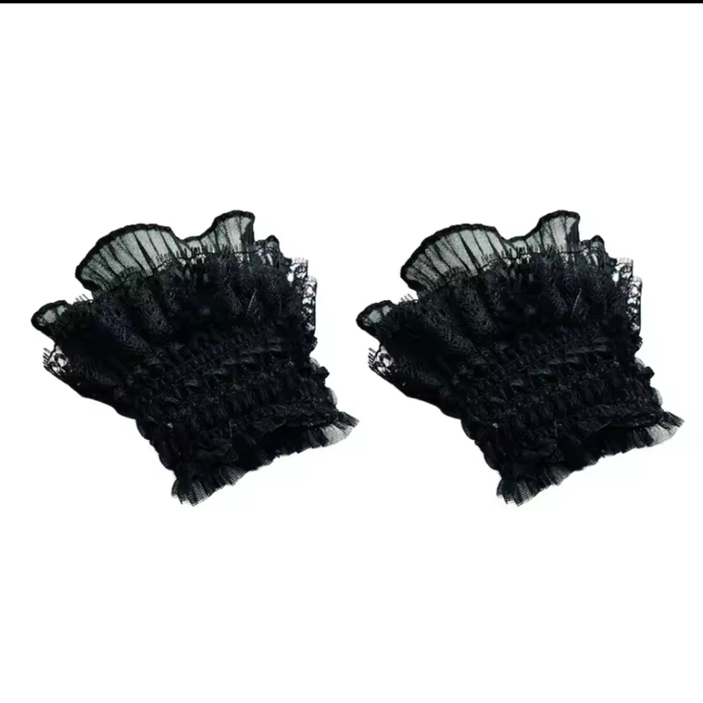 Lace Ruffled Cuff Gloves - Picture 2 of 2